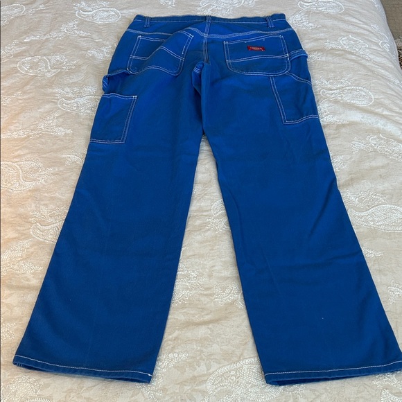 Dickies Carpenter Pants in Royal Blue with white stitching Size 27 - Picture 4 of 12